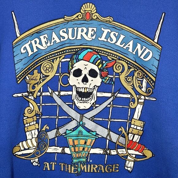 Vintage Treasure Island At The Mirage Crewneck Sweater Size Large - Picture 2 of 5
